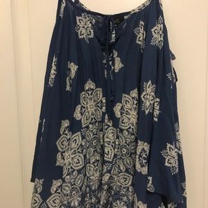 Blue long sleeve blouse